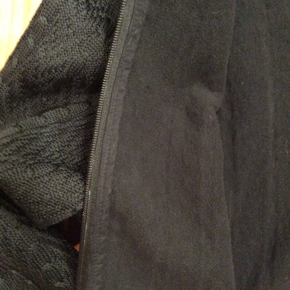 Spyder Major Cable Stryke Black Fleece Lined Knit Full Zip Jacket - Picture 9 of 10